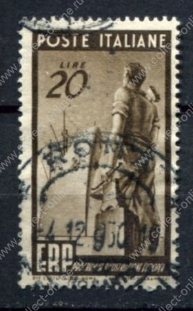 Италия 1949 г. • Mi# 776 • 20 L. • План Маршалла • концовка • Used VF • ( кат.- €20 )
