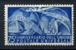Италия 1949 г. • Mi# 772 • 50 L. • 75 лет Всемирному почтовому союзу (UPU) • MNG VF- • ( кат.- €100-* )