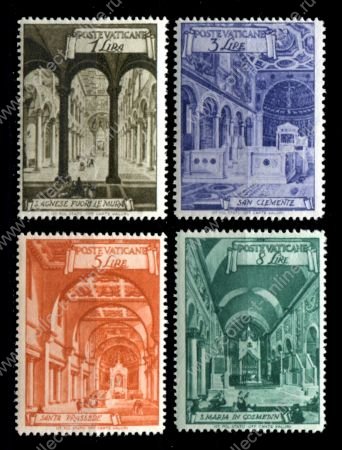 Ватикан 1949 г. • Mi# 149-152 • 1 - 8 L. • Базилики • 4 марки • MH OG VF