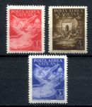 Ватикан 1947 г. • Mi# 140-142 • 1 -5 L. • голуби и ангелы • авиапочта • 3 марки • MLH OG VF