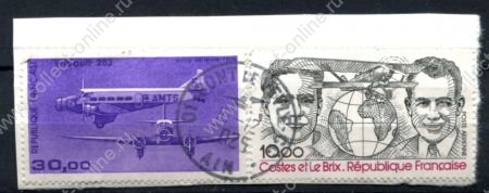 Франция 1981-1986 гг. • Iv# A55+A59 • 10 и 30 fr. • вырезка • авиапочта • Used VF