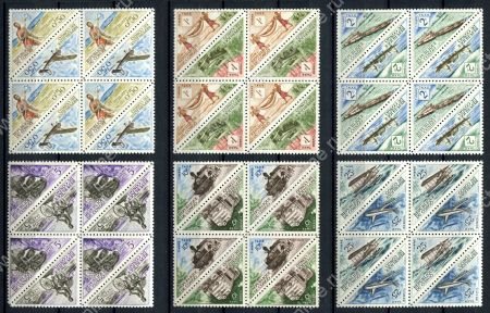 Народная Республика Конго 1961 г. • Sc# J34-45 • 0.5 - 25 fr. • средства транспорта • служебный выпуск • полн. серия(пары в квартблоках!) • MNH OG VF ®