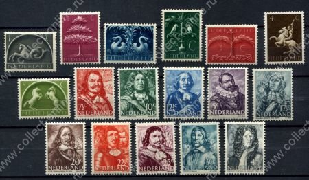Нидерланды 1943-1944 гг. • Mi# 405-421 • 1 - 40 c. • военный выпуск • MNH OG VF