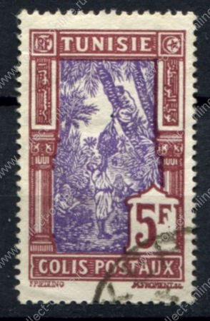 Тунис 1926 г. • Iv# CP 23 • 5 fr. • сбор урожая фиников • для посылок • Used VF
