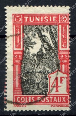 Тунис 1926 г. • Iv# CP 22 • 4 fr. • сбор урожая фиников • для посылок • Used VF