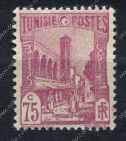 Тунис 1926-1928 гг. • Iv# 134 • 75 c. • мечеть Халфауин • стандарт • MNH OG VF