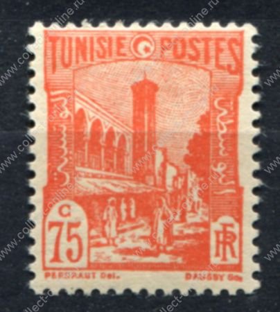 Тунис 1926-1928 гг. • Iv# 133 • 75 c. • мечеть Халфауин • стандарт • MNH OG VF
