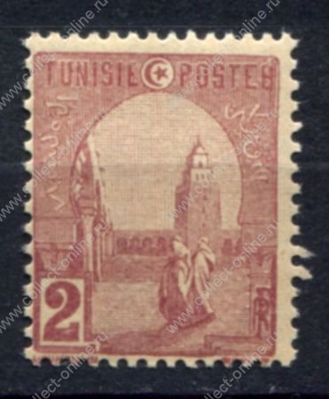 Тунис 1906-1920 гг. • Iv# 30 • 2 c. • Мечеть Укба • стандарт • MNH OG VF
