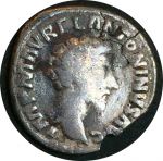 Древний Рим • Император Антонин Пий • 131-168 гг. • денарий • богиня Веста на троне • серебро • VG