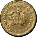 Югославия 1938 г. •KM# 19 • 1 динар • корона • регулярный выпуск • BU ( кат.- $6,00 )
