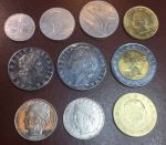 Италия 1953-1995 гг. • 1 - 500 лир • набор 10 монет(разные типы) • AU - MS BU