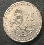 Кипр 1971 г. KM# 40 • 25 миллей • кедровая шишка • регулярный выпуск • MS BU