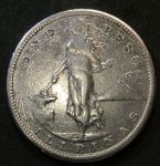 Филиппины 1909 г. S • KM# 172 • 1 песо • американский орел на щите • серебро • регулярный выпуск • F-VF*