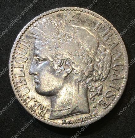 Франция 1894 г. A(Париж) KM# 822.1 • 1 франк • богиня Церера • серебро • регулярный выпуск • XF+