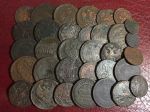 Россия XVIII - XX век • лот 33 монеты не в сохране • медь • 250+ гр.