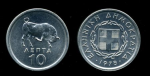 Греция 1978 г. • KM# 113 • 10 лепт • бык • регулярный выпуск • MS BU ( кат. - $5 )