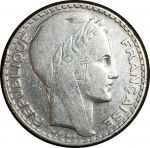 Франция 1934 г. KM# 878 • 10 франков • "Марианна" • серебро • регулярный выпуск • XF+