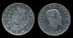 Италия 1867 г. M-BN (Милан) • KM# 5a.1 • 1 лира • Виктор Эммануил II • серебро • регулярный выпуск • F