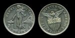 Филиппины 1920 г. • KM# 171 • 50 сентаво • американский орел на щите • серебро • регулярный выпуск • AU+