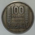 Алжир 1950 г. • KM# 93 • 100 франков • регулярный выпуск • XF ( кат. - $10 )