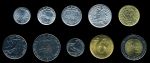 Сан-Марино 197х-199х гг. • 1 - 500 лир • лот 10 разных монет • регулярный выпуск • MS BU 