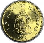 Гондурас 1999 г. • KM# 72.4 • 5 сентаво • государственный герб • регулярный выпуск • MS BU
