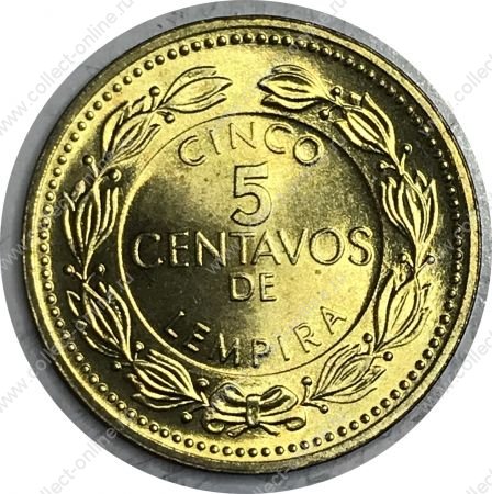 Гондурас 1999 г. • KM# 72.4 • 5 сентаво • государственный герб • регулярный выпуск • MS BU