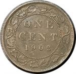 Канада 1902 г. • KM# 8 • 1 цент • Эдуард VII • регулярный выпуск • XF+