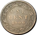 Канада 1900 г. • KM# 7 • 1 цент • Виктория • регулярный выпуск • XF-