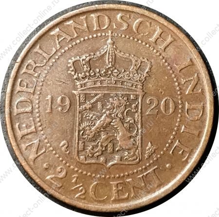 Голландская Ост-Индия 1920 г. • KM# 316 • 2½ цента • регулярный выпуск • XF-AU
