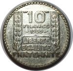 Франция 1933 г. • KM# 878 • 10 франков • серебро • лауреат • регулярный выпуск • XF