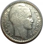 Франция 1930 г. • KM# 878 • 10 франков • серебро • лауреат • регулярный выпуск • XF+