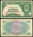 Австрия 1944 г. • P# 110a • 100 шиллингов • армейский чек • оккупационный выпуск • VF