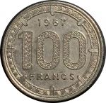 Экваториальные Африканские страны • 1968 г. • KM# 5 • 100 франков • гигантские антилопы • MS ( кат. - $16+ )