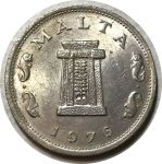 Мальта 1976 г. KM# 10 • 5 центов • древний алтарь • регулярный выпуск • MS BU