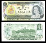 Канада 1973 г. • P# 85c • 1 доллар • Елизавета II • вид на здание парламента с реки • регулярный выпуск • Crow-Bouey • UNC пресс