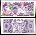 Гана 1984 г. • P# 23 • 10 седи • национальные герои • регулярный выпуск • UNC пресс