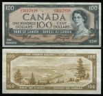 Канада 1954 г. (1955-1961) • P# 82a • 100 долларов • Елизавета II • Beattie-Coyne • регулярный выпуск • XF