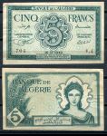 Алжир 1942 г. • P# 91 • 5 франков • девушка • регулярный выпуск • XF