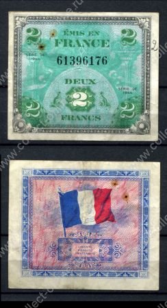 Франция 1944 г. • P# 114a • 2 франка • Союзные войска • оккупационный выпуск • F-