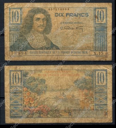 Французская Экваториальная Африка 1947 г. • P# 21 • 10 франков • регулярный выпуск • F-