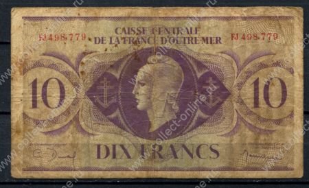 Французская Экваториальная Африка 1944 г. • P# 16b • 10 франков • регулярный выпуск • F