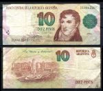Аргентина 1993 г. • P# 342b C • 10 песо • Мануэль Бельграно • регулярный выпуск • F-VF
