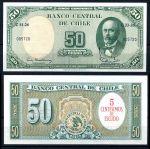 Чили 1960 г. • P# 126b • 5 сентаво на 50 песо • экстр. выпуск • UNC пресс