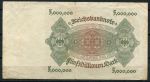 Германия 1923 г. • P# 90 • 5000000 марок • регулярный выпуск • XF+