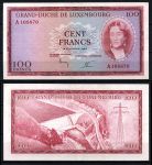 Люксембург 1963 г. • P# 52 • 100 франков • герцогиня Шарлотта • регулярный выпуск • AU