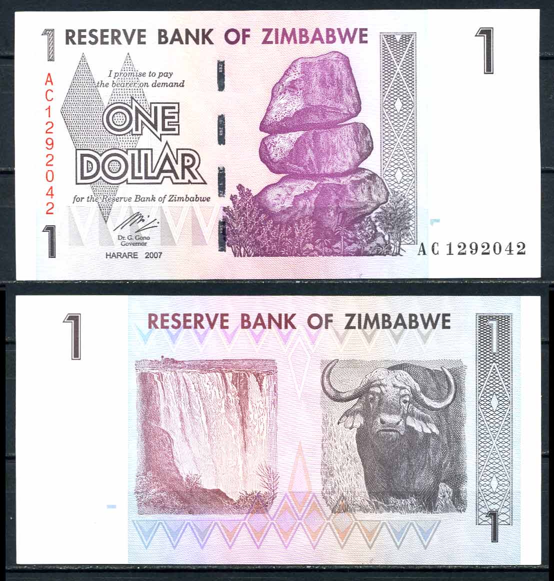2007 доллар в рублях. Зимбабве 2007. Зимбабве 1 доллар 2007 г. UNC.