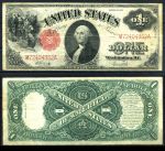 США 1917 г. • P# 187 • 1 доллар • Высадка Колумба • Джордж Вашингтон • регулярный выпуск • VF 