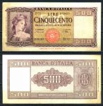 Италия 1948 г. P# 80a • 500 лир • регулярный выпуск • AU-