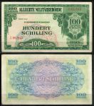 Австрия 1944 г. • P# 110a • 100 шиллингов • армейский чек • оккупационный выпуск • AU*